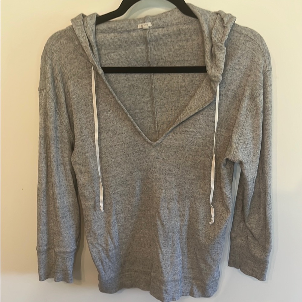 J. Crew Gray V-Neck Lightweight Sweater